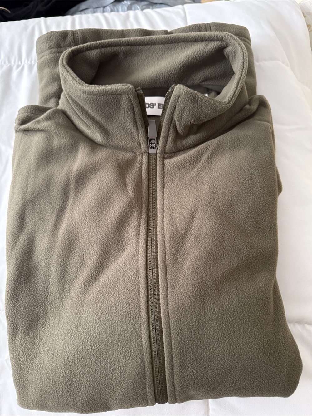 Women’s Moss Green Fleece Jacket - Zip Front